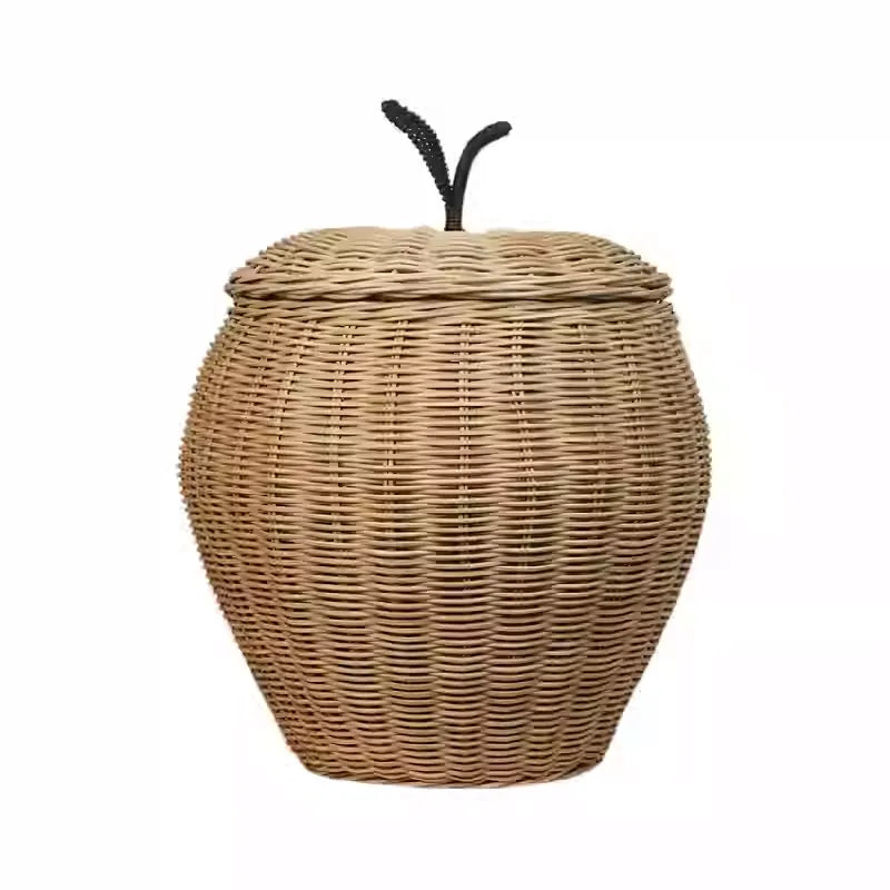 Apple/Pear Shape Handmade Rattan Snack Toy Storage