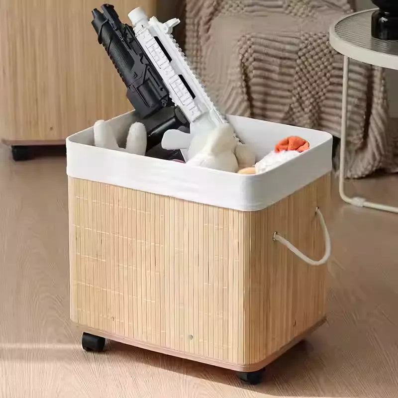 Bamboo Home Toy Storage Basket Yoga Mat Books Sundries & Snacks