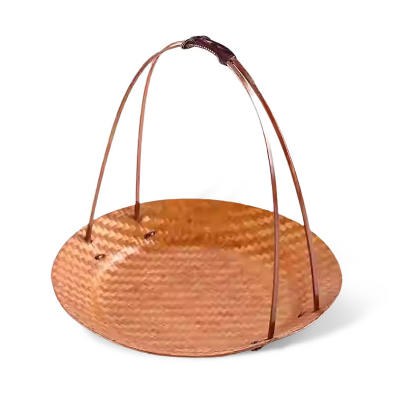 Bamboo Portable Dessert Basket Snack Fruit Tray