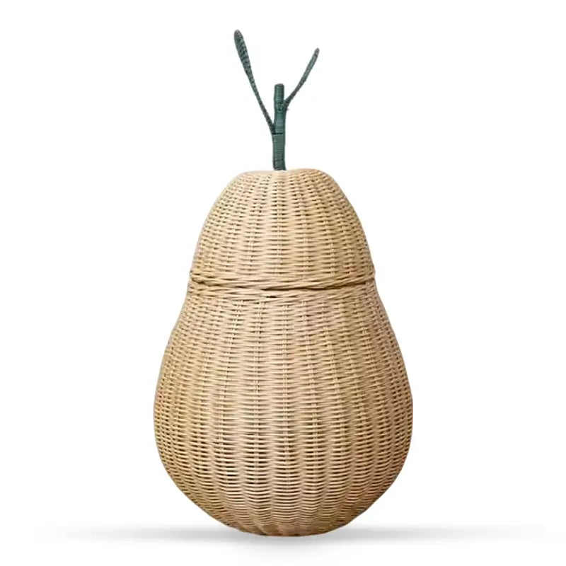 Apple/Pear Shape Handmade Rattan Snack Toy Storage