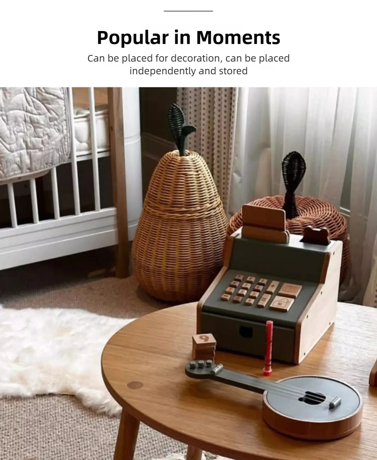 Apple/Pear Shape Handmade Rattan Snack Toy Storage