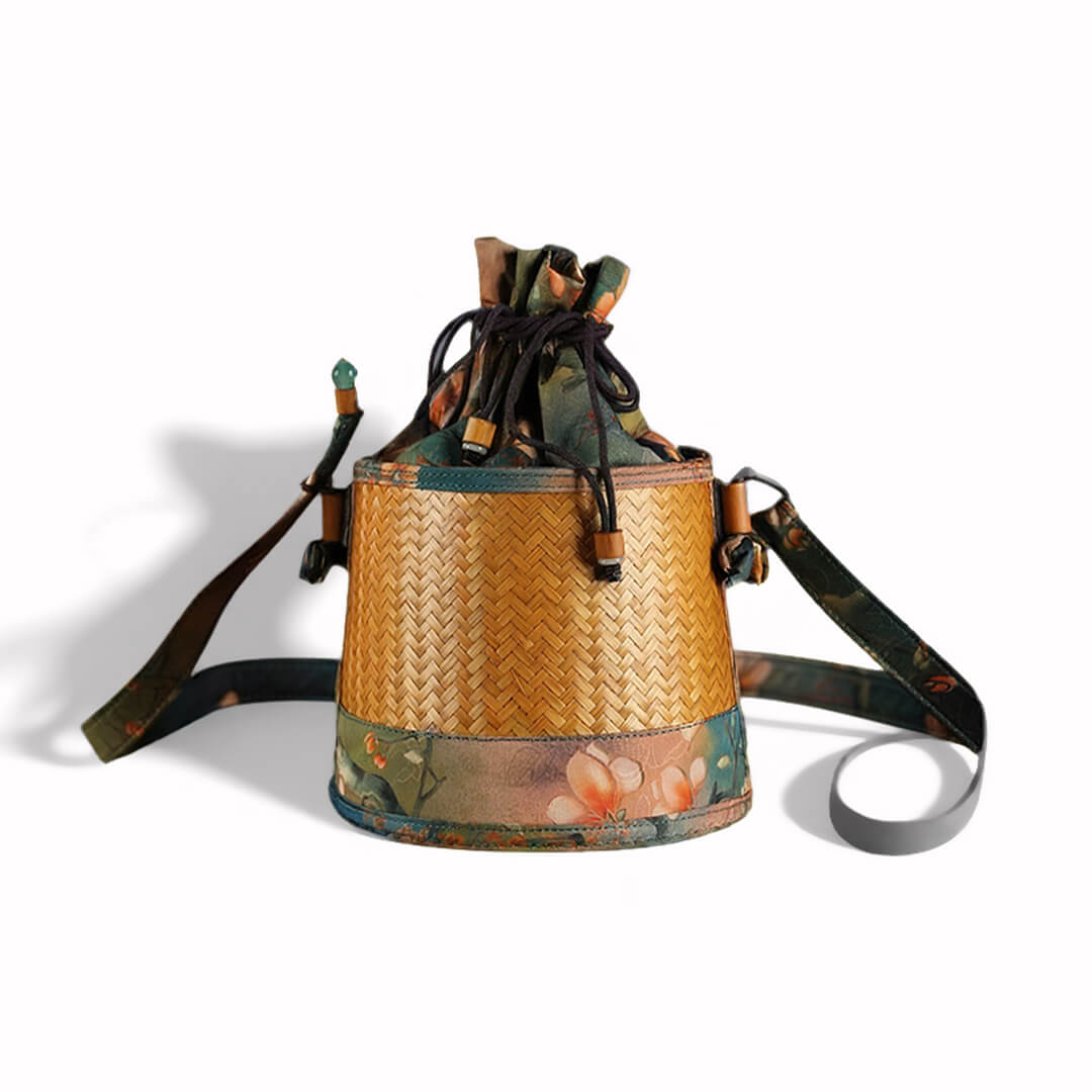 Bamboo Satin Vintage Handbag Satchel