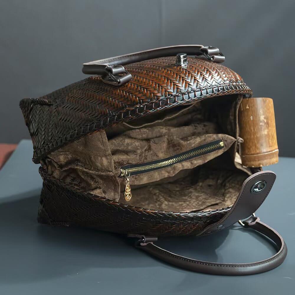Bamboo Round Shell Bag