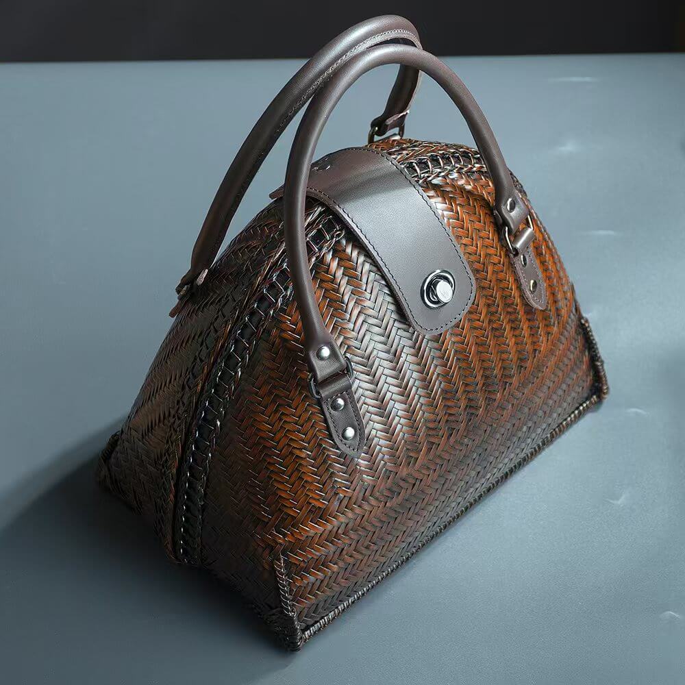 Bamboo Round Shell Bag