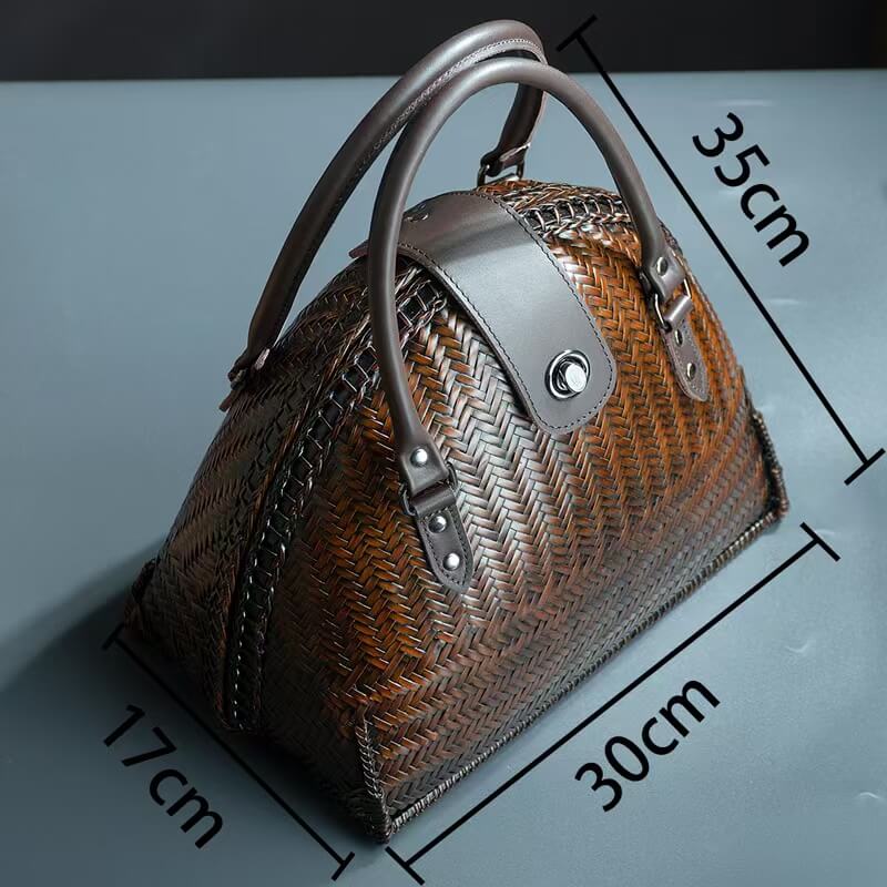 Bamboo Round Shell Bag