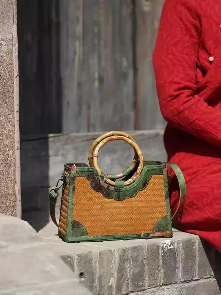 Handmade Bamboo Handbag/Crossbody Bag