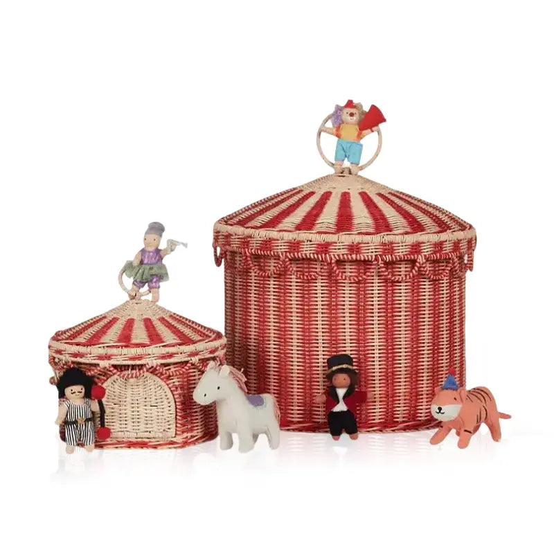 Nordic Rattan Kids Play House Basket Circus Snacks Storage Box