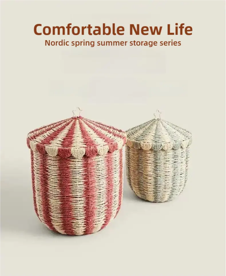Paper Rope Storage Basket for Toys Snacks & Sundries