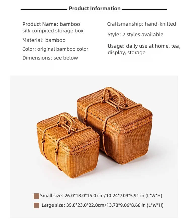 Bamboo Portable Travel Outdoor Tea Set Storage Box