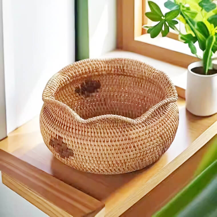 Rattan Lucky Bag Fruit Basket