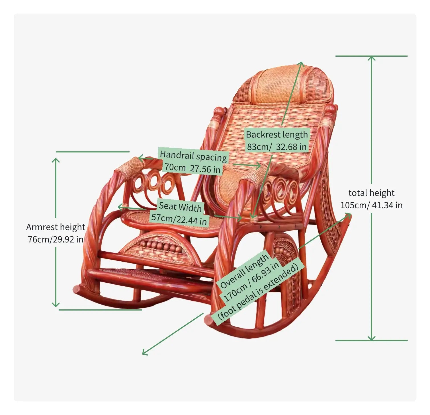 Rattan Rocking Chair Lounge Chair