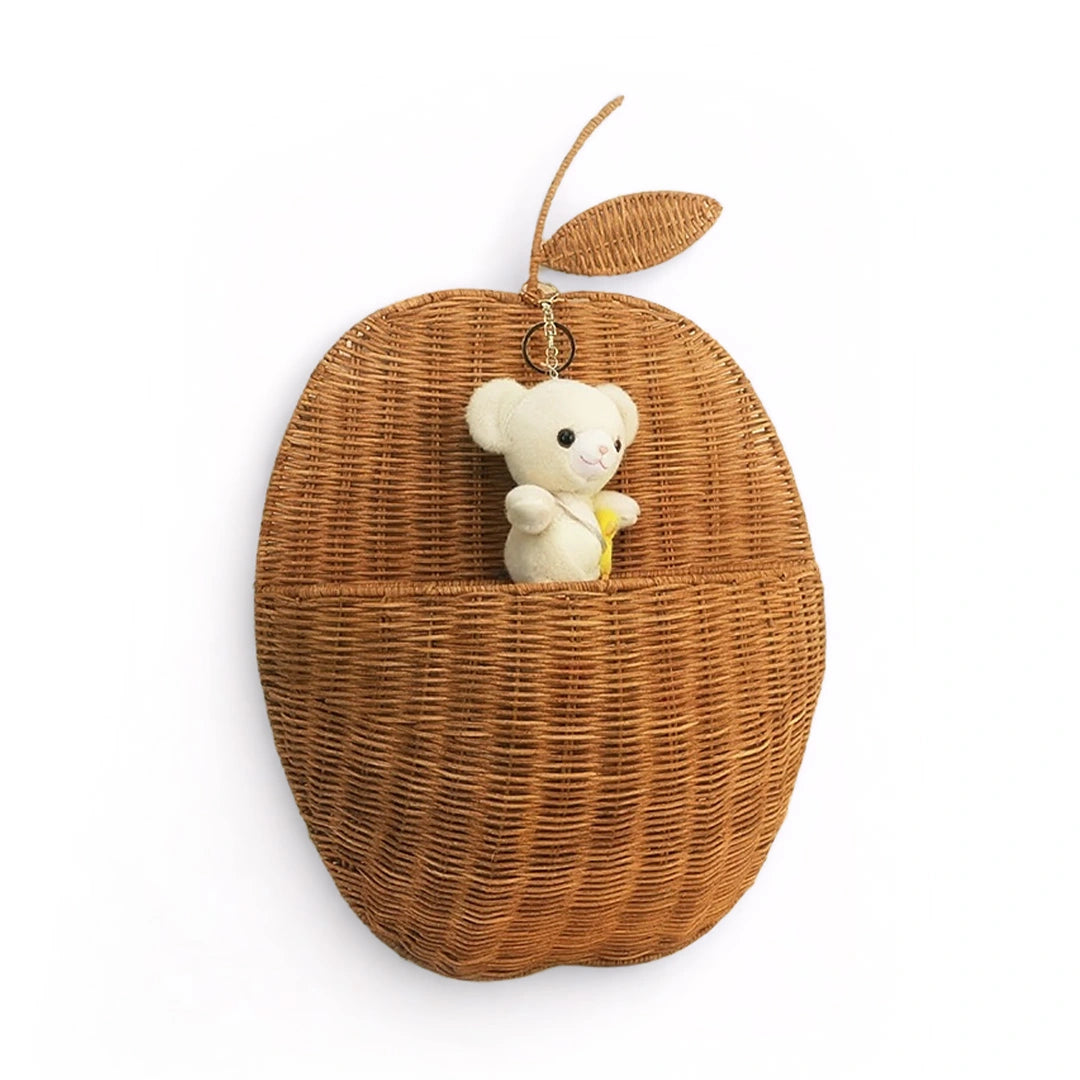 Rattan Apple and Pear Wall-mounted Basket Decorative Photo Props
