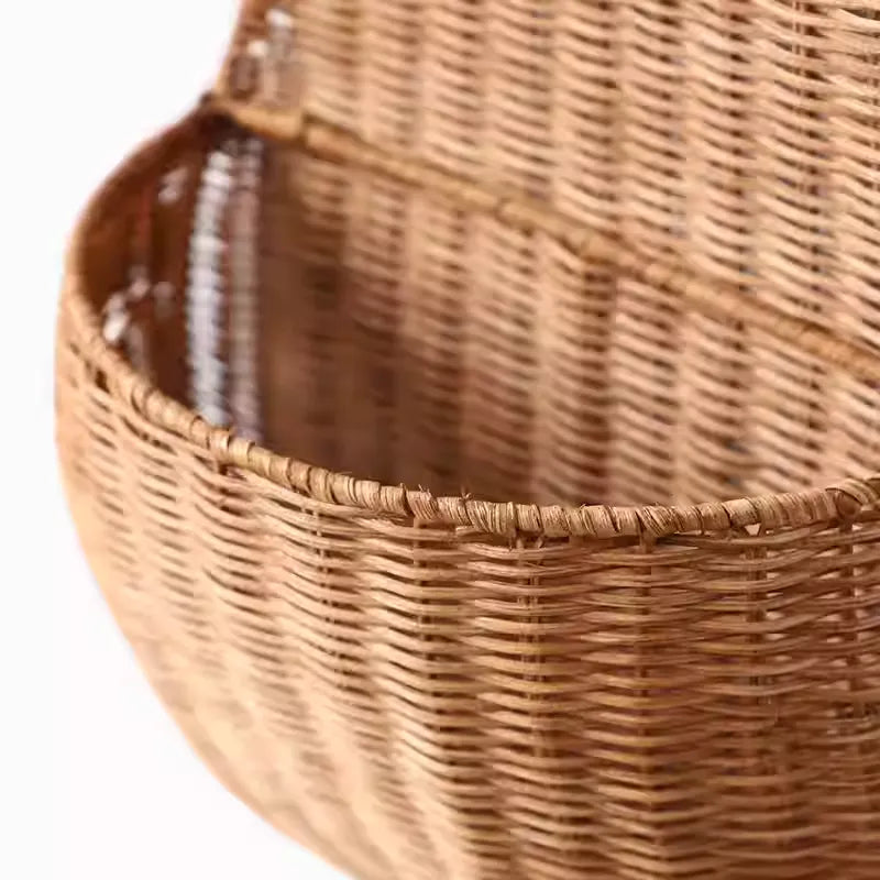 Rattan Apple and Pear Wall-mounted Basket Decorative Photo Props
