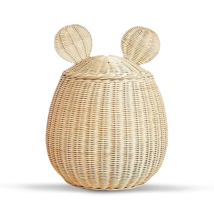 Rattan Mickey Mouse Storage Basket Photography Props
