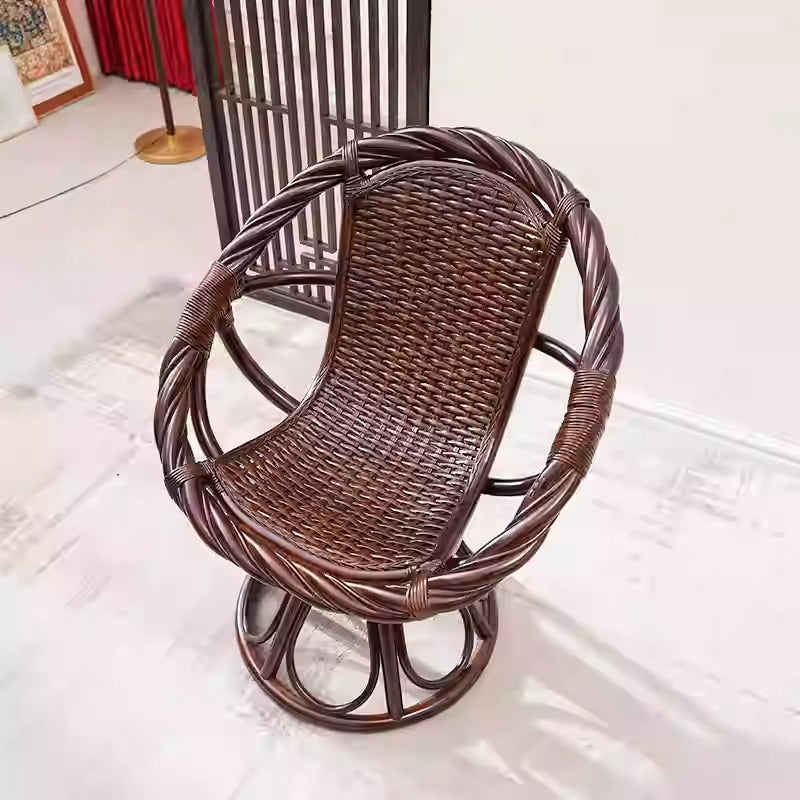 360° Rotating Rattan Chair & Coffee Table