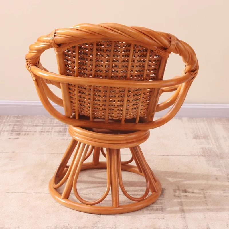 360° Rotating Rattan Chair & Coffee Table