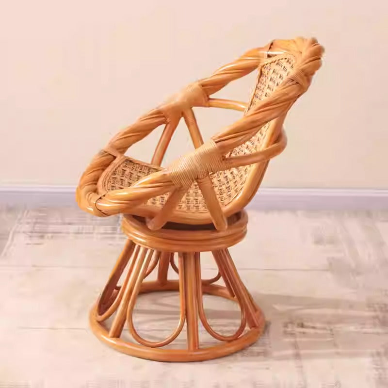 360° Rotating Rattan Chair & Coffee Table