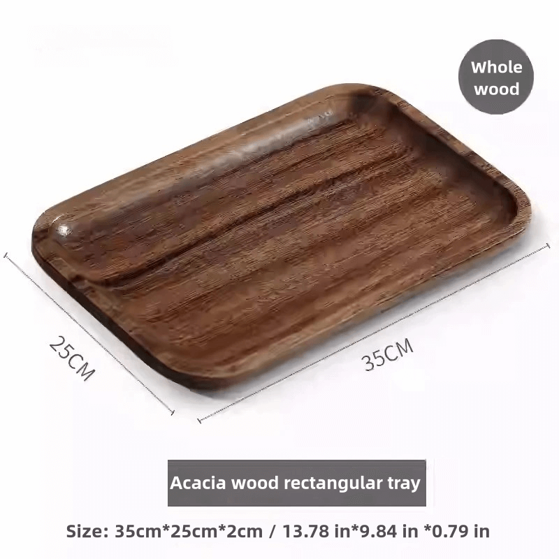 Solid Wood Rectangular Tray