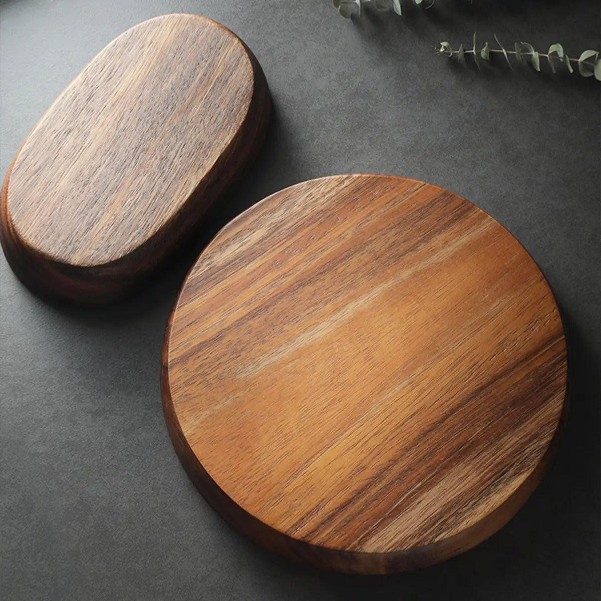 Wooden Fruit and Nut Snacks Divided Plate