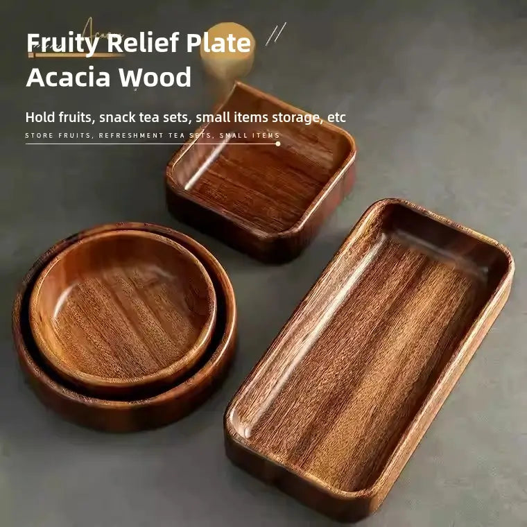 Wooden Snack Fruit Refreshment Storage Tray