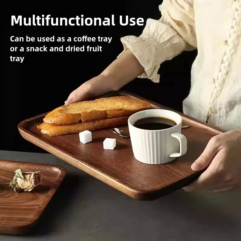 Solid Wood Rectangular Tray
