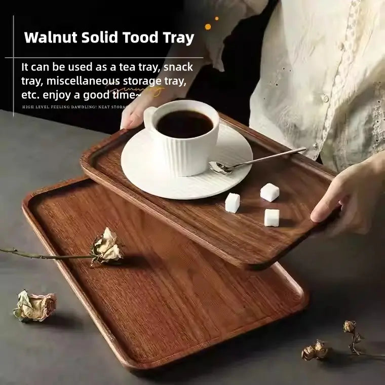 Solid Wood Rectangular Tray