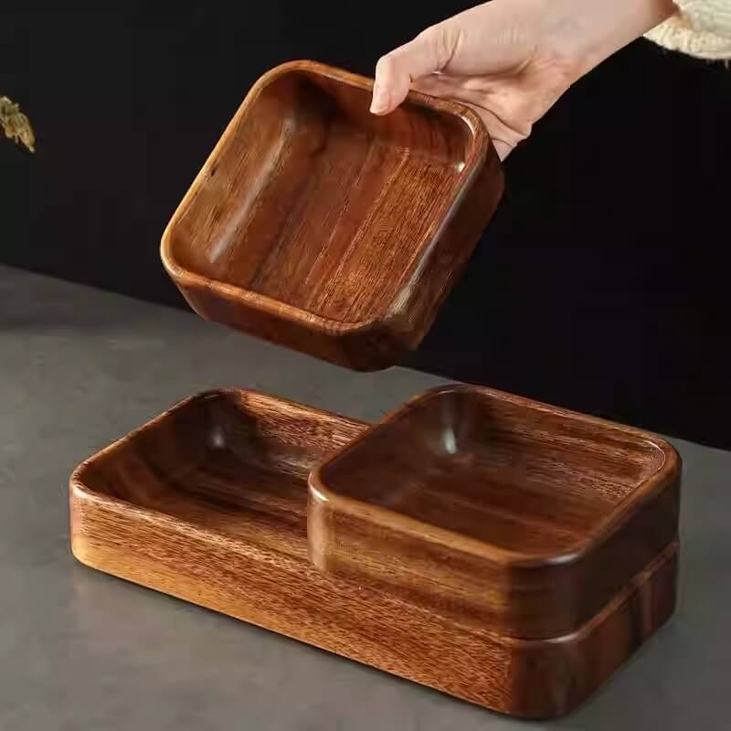 Wooden Snack Fruit Refreshment Storage Tray