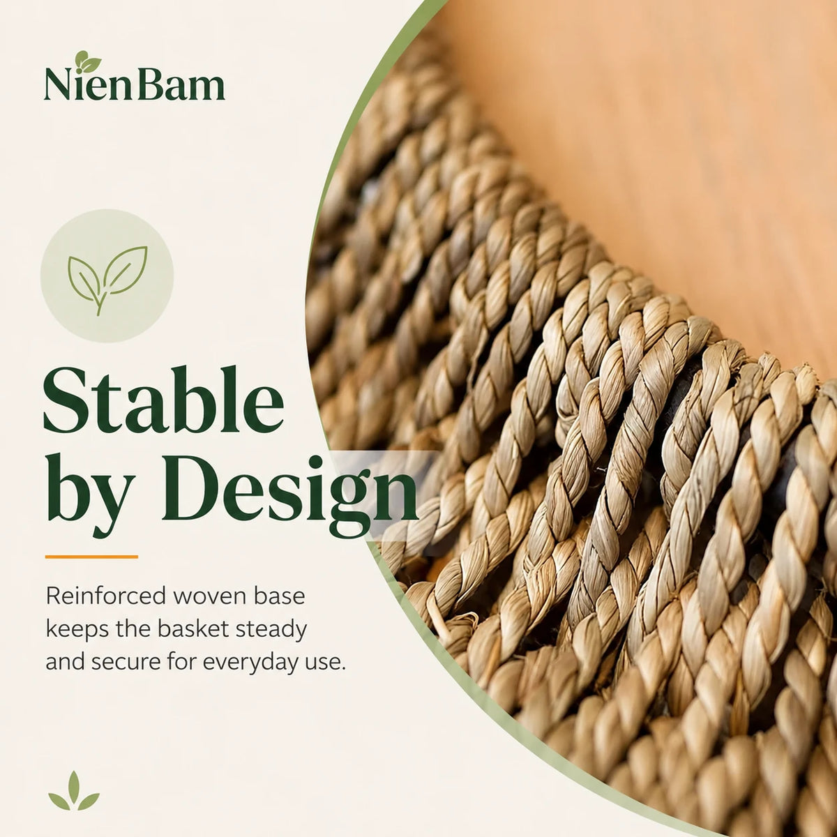 NienBam Sora Orbit | Hanging Seagrass Cat Bed with Stand