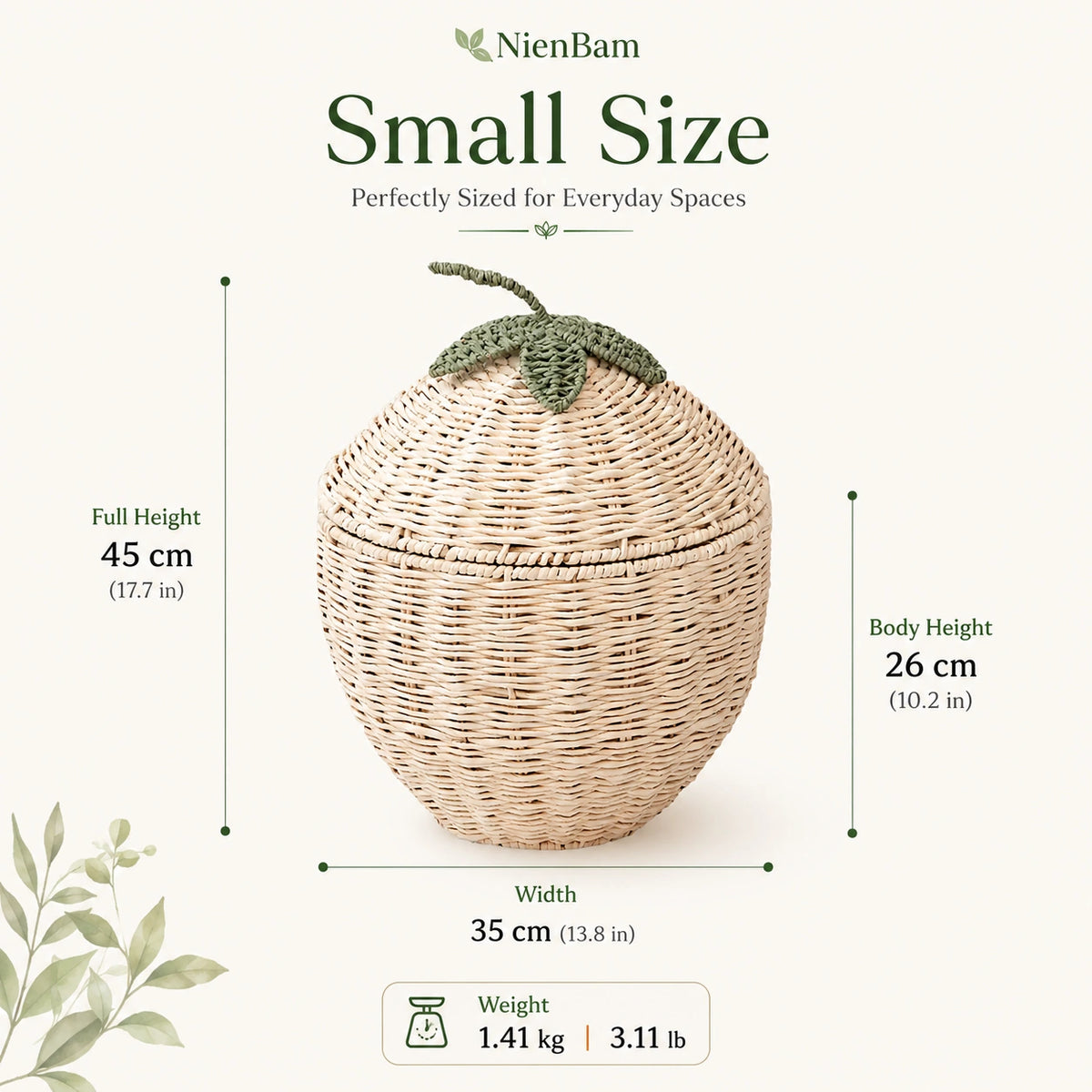 Nature-Inspired Woven Storage Basket Set