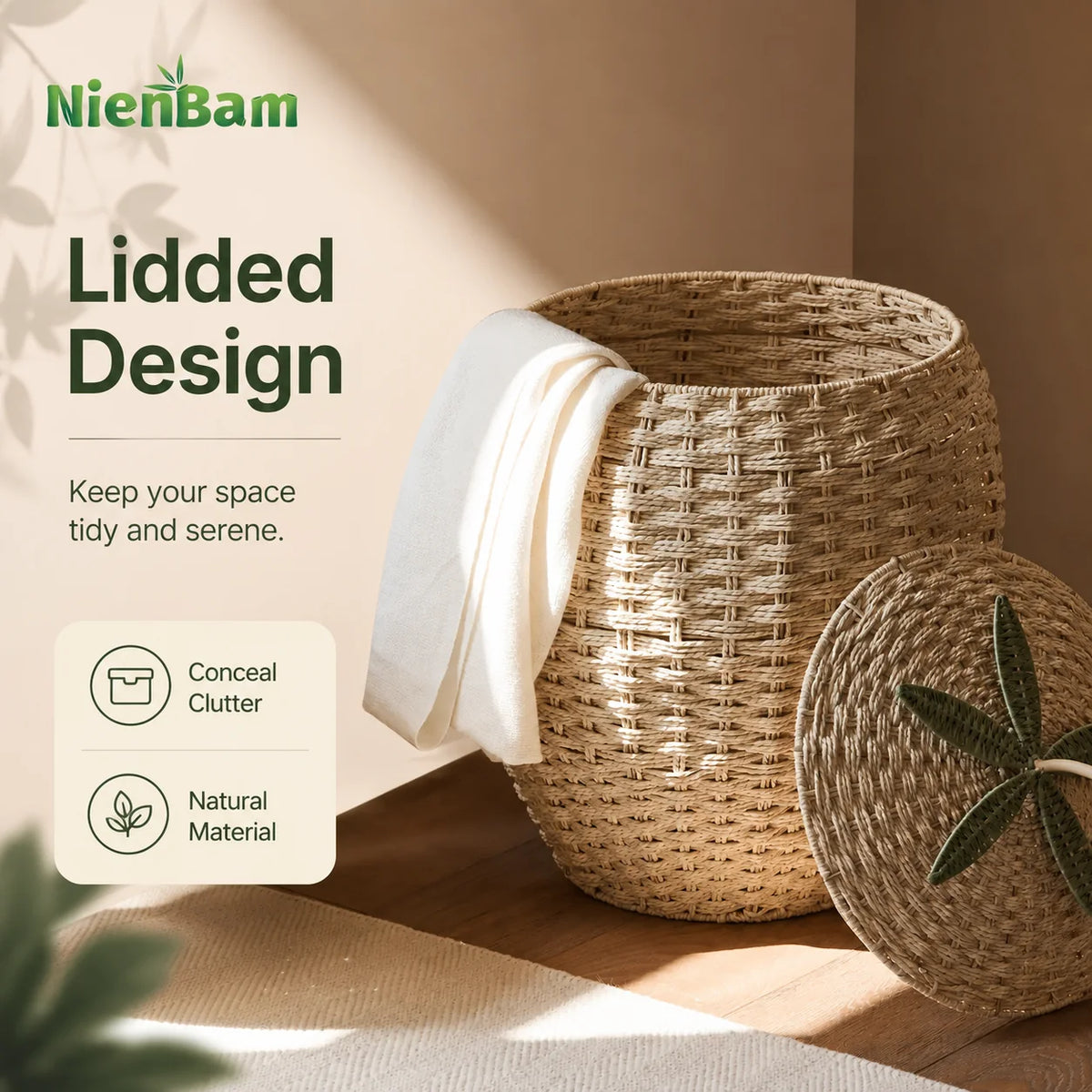 Nature-Inspired Woven Storage Basket Set