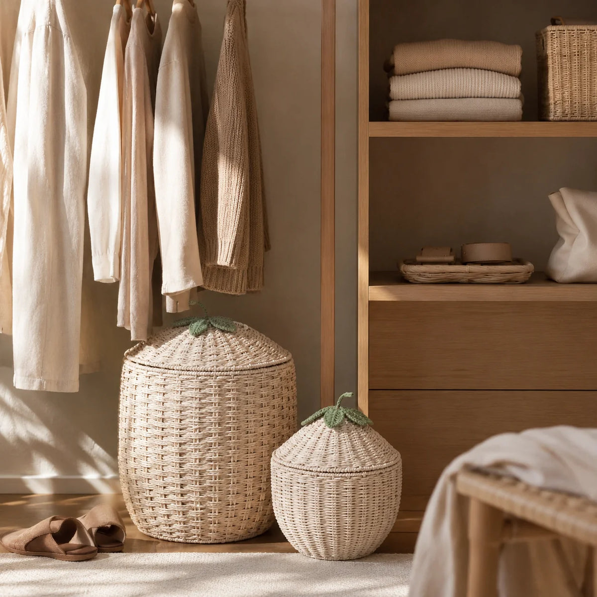 Nature-Inspired Woven Storage Basket Set