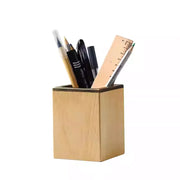 Bamboo Desk Organizer Pen Holder - Multi-Use for School Office Supplies & Makeup Storage | Gift Idea