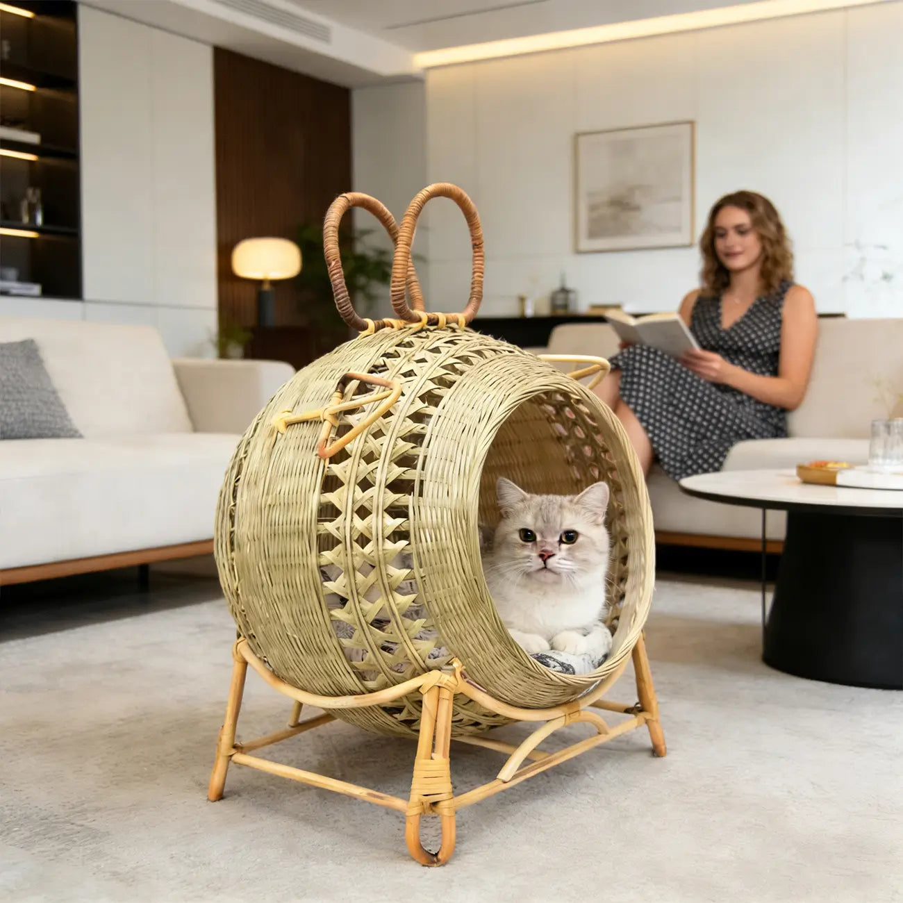 NienBam Eco-Friendly Elevated Pet Cave with Stand & Bonus Gifts