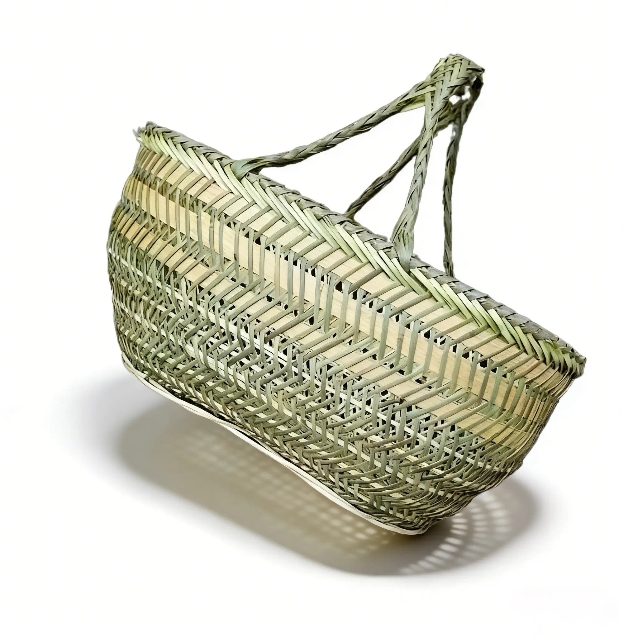 Bamboo Market Basket | Versatile Eco-Friendly Storage Tote for Kitchen & Picnics
