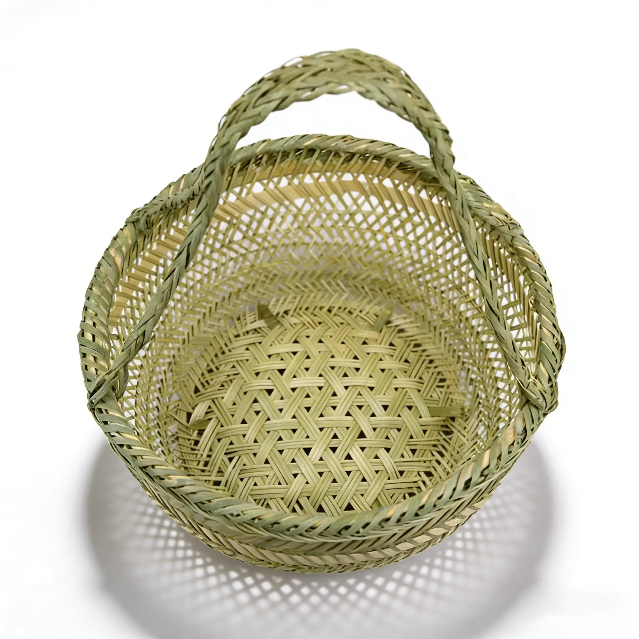 Bamboo Market Basket | Versatile Eco-Friendly Storage Tote for Kitchen & Picnics