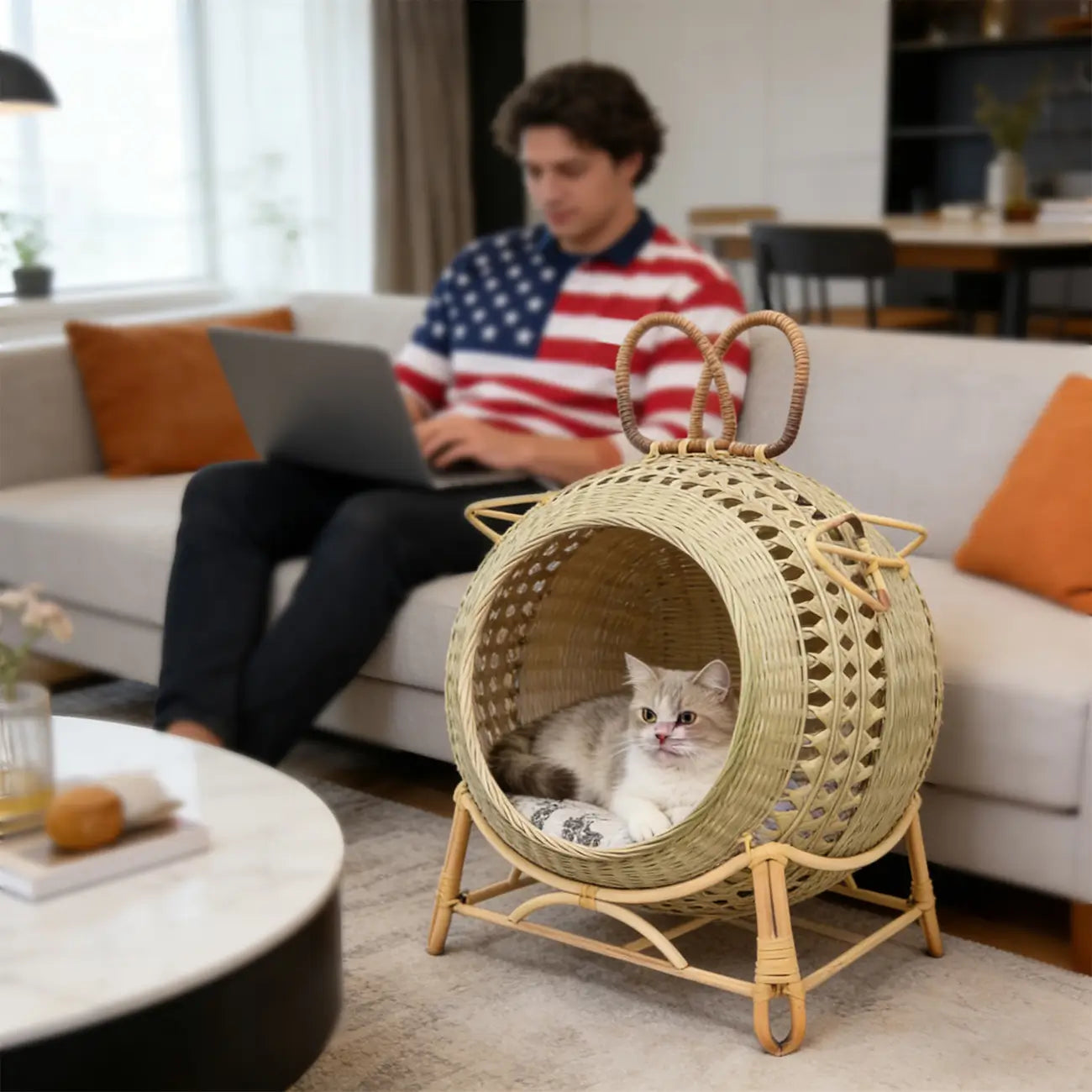 NienBam Eco-Friendly Elevated Pet Cave with Stand & Bonus Gifts