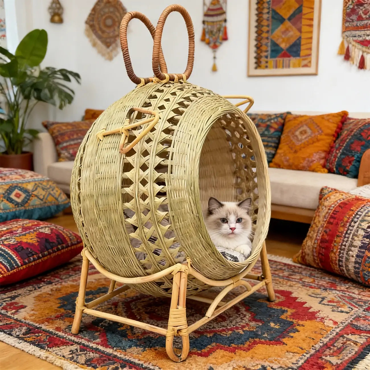 NienBam Eco-Friendly Elevated Pet Cave with Stand & Bonus Gifts