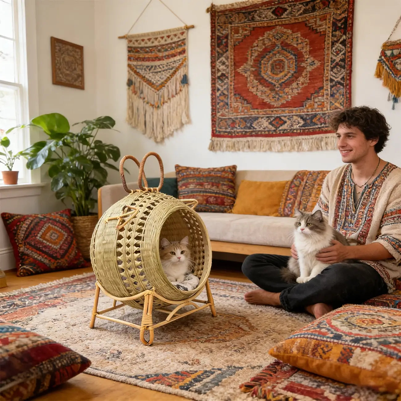 NienBam Eco-Friendly Elevated Pet Cave with Stand & Bonus Gifts