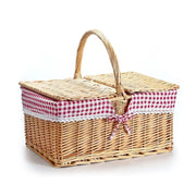 Rattan Portable Outdoor Picnic Fruit & Vegetable Basket with Lid