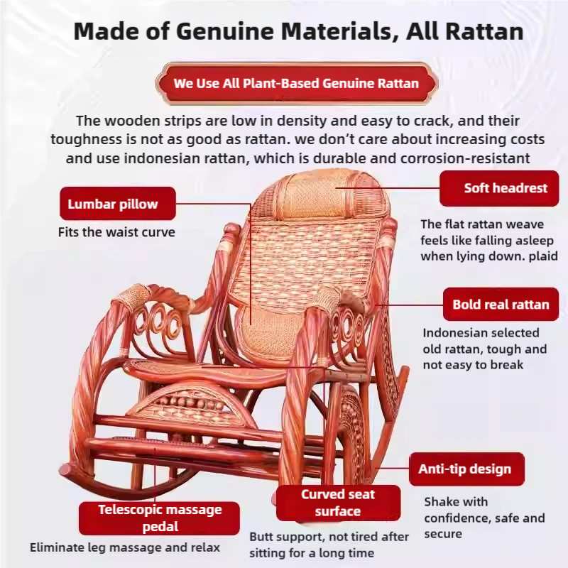 Rattan Rocking Chair Lounge Chair