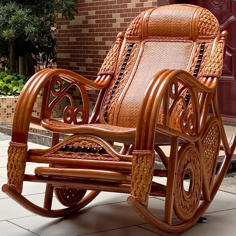 Rattan Waist-Protecting Rocking Chair