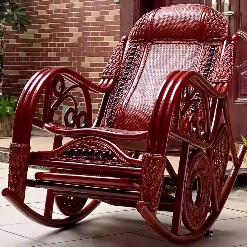 Rattan Waist-Protecting Rocking Chair