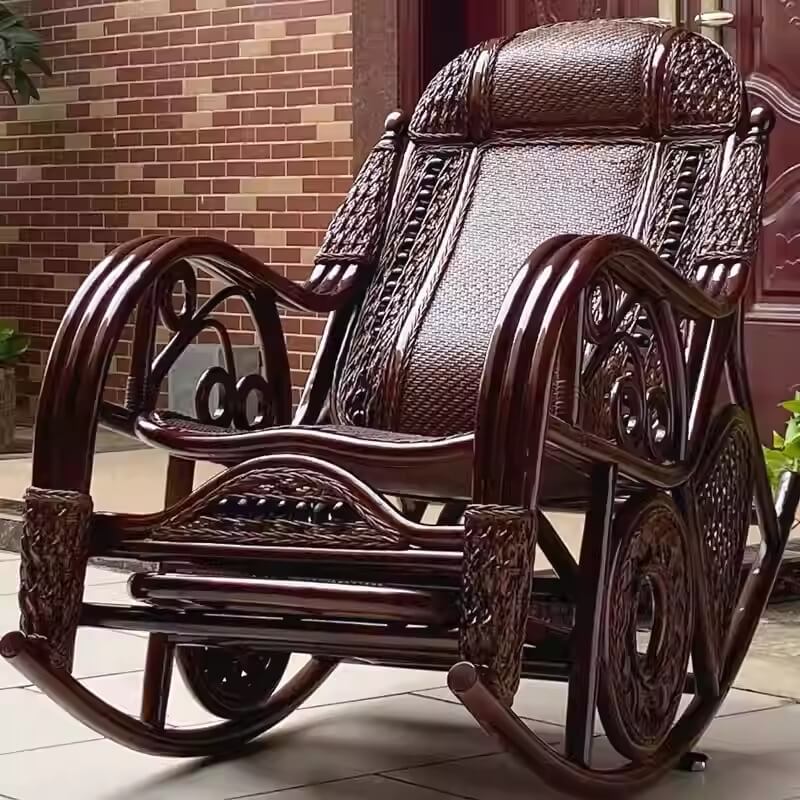 Rattan Waist-Protecting Rocking Chair