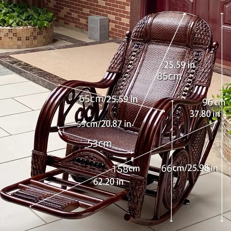 Rattan Waist-Protecting Rocking Chair