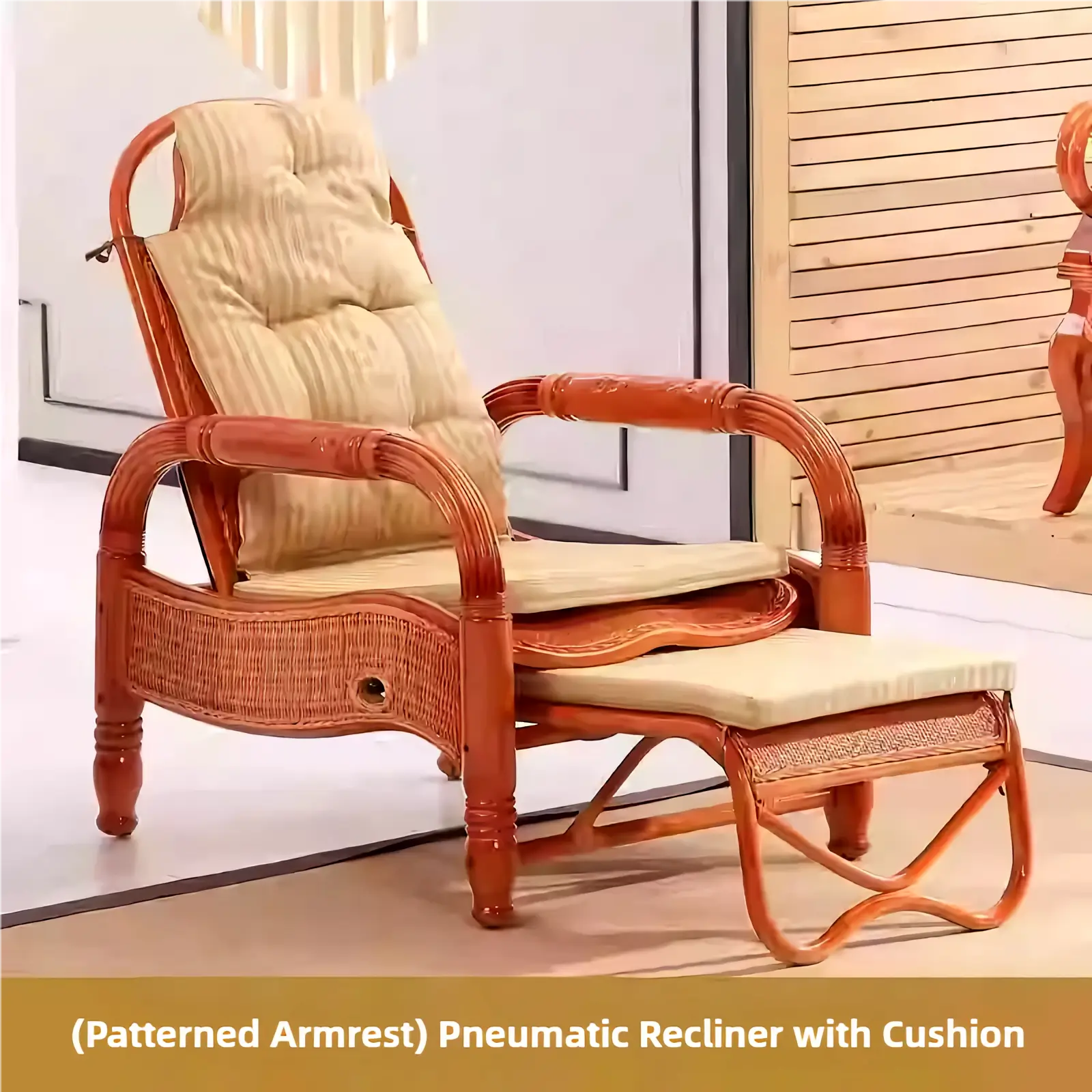Rattan Leisure Lounge Chair with Coffee Table