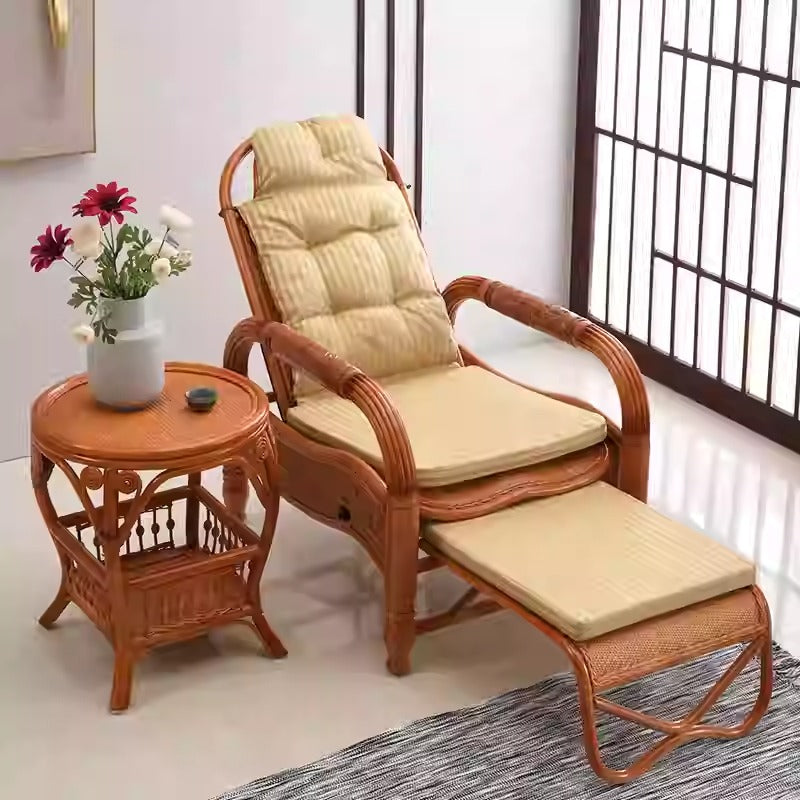 Rattan Leisure Lounge Chair with Coffee Table