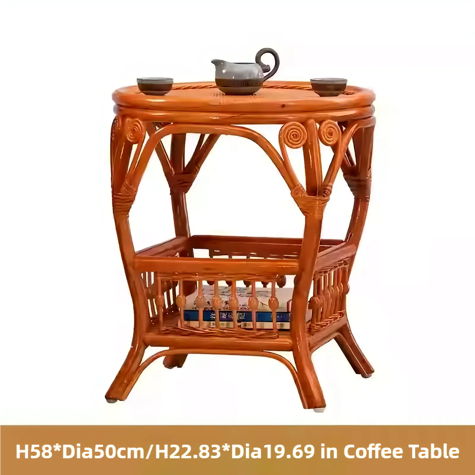 Rattan Leisure Lounge Chair with Coffee Table