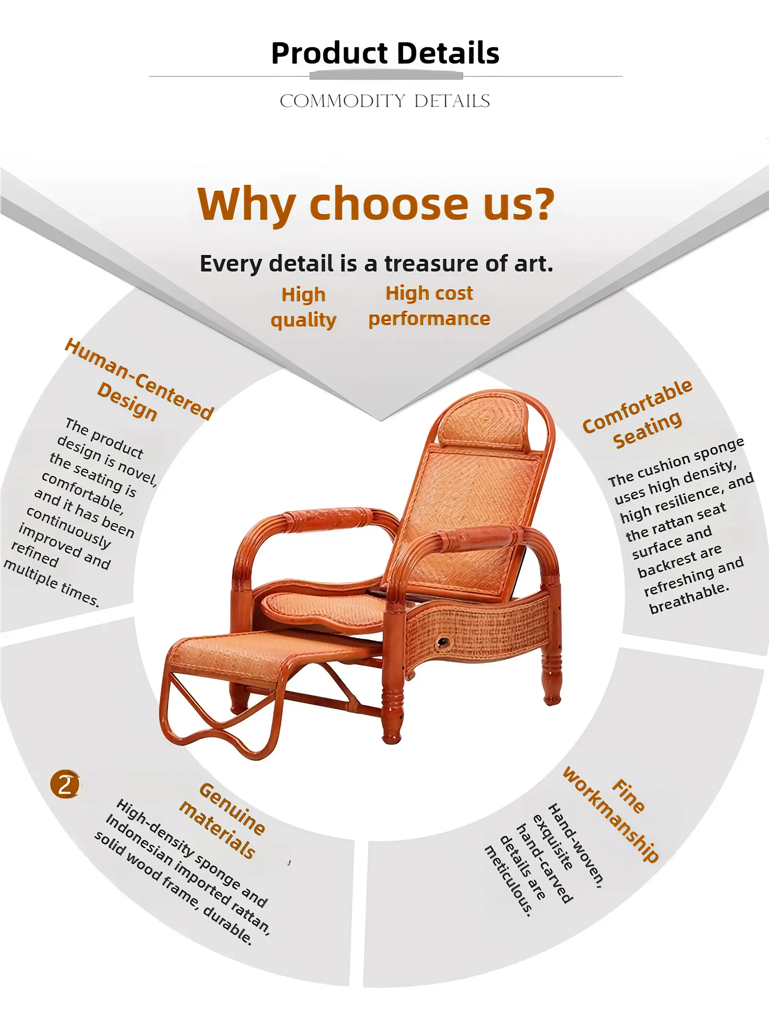 Rattan Leisure Lounge Chair with Coffee Table